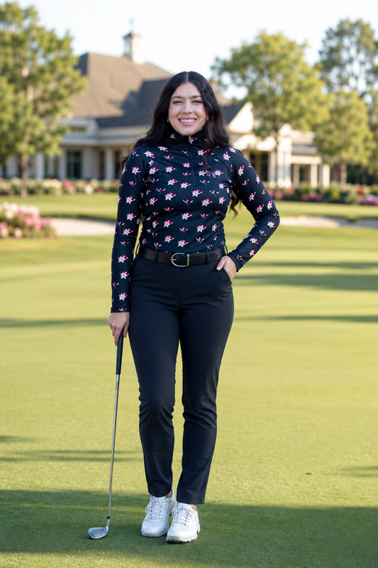 Everbloom- Midnight Lily- Women’s Quarter-Zip Golf & Sun Shirt