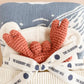 Nautical Baby Gift Set, Crab | Cotton Blanket, Teether, Hat