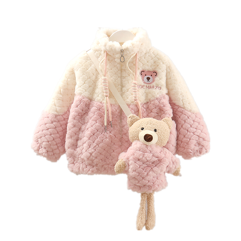 Stylish Girls Jacket with a Cuddly Friend