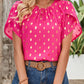 Stylish Crewneck Polka Dot Short Sleeve T-Shirt Top