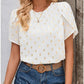 Stylish Crewneck Polka Dot Short Sleeve T-Shirt Top