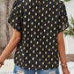 Stylish Crewneck Polka Dot Short Sleeve T-Shirt Top