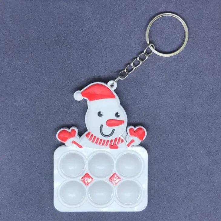 Simple Dimple Pop It Fidget Keychain Christmas Case of 12