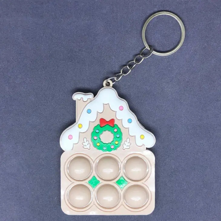 Simple Dimple Pop It Fidget Keychain Christmas Case of 12