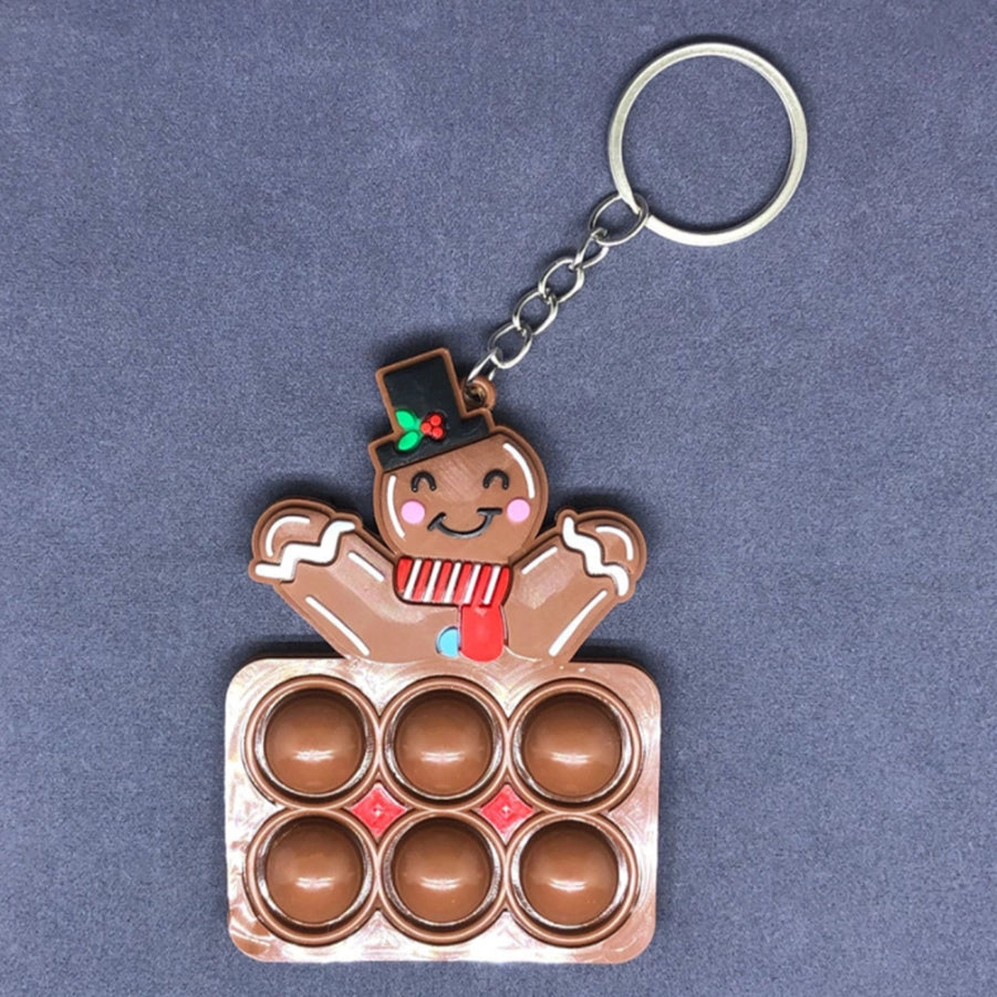 Simple Dimple Pop It Fidget Keychain Christmas Case of 12