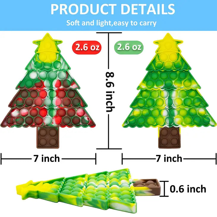 Mix Christmas Tree Pop It Fidget Kid & Toddlers Toy Assorted {Case of 50)