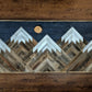 Rustic Mountain Wood Wall Art with Night Sky