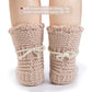 Heirloom Knit Baby Booties – Soft Cotton Newborn Slippers