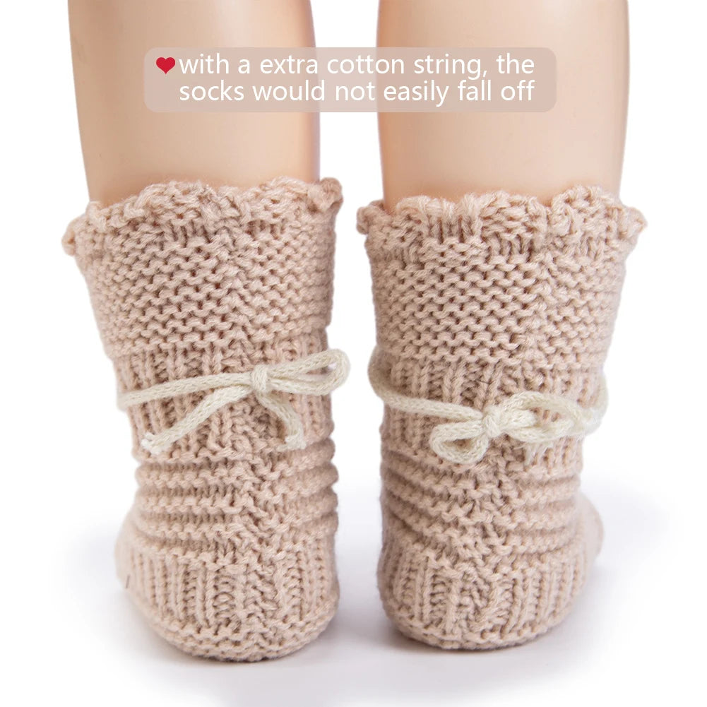 Heirloom Knit Baby Booties – Soft Cotton Newborn Slippers