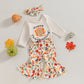 Infant Baby Girls Thanksgiving Clothes 3pcs Set