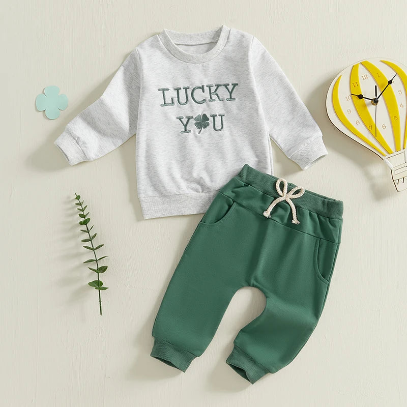 🍀 Lucky You Two-Piece Toddler Set – Cozy St. Patrick’s Day Outfit