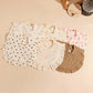 Vintage Floral Ruffle Bib Set – 3 Pack Baby Feeding Bibs