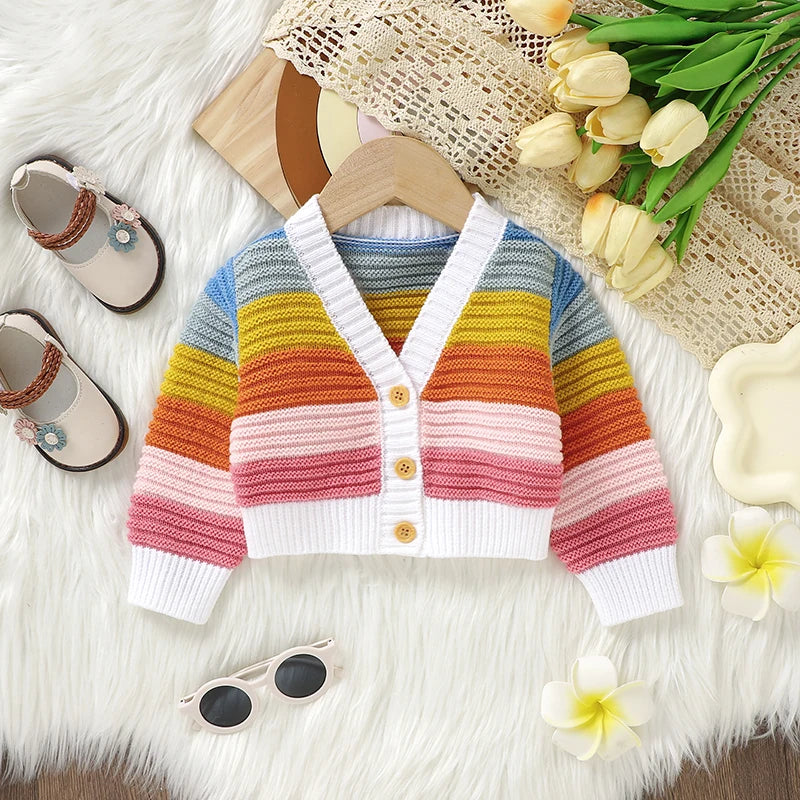 Cardigan Rainbow Sweater - Baby and Toddler