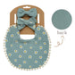 Floral Muslin Baby Bib & Bow Headband Set – 3 Piece Gift Set