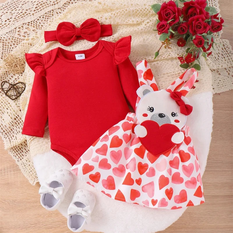 Valentines Day Heart Baby Girl Outfit/Dress