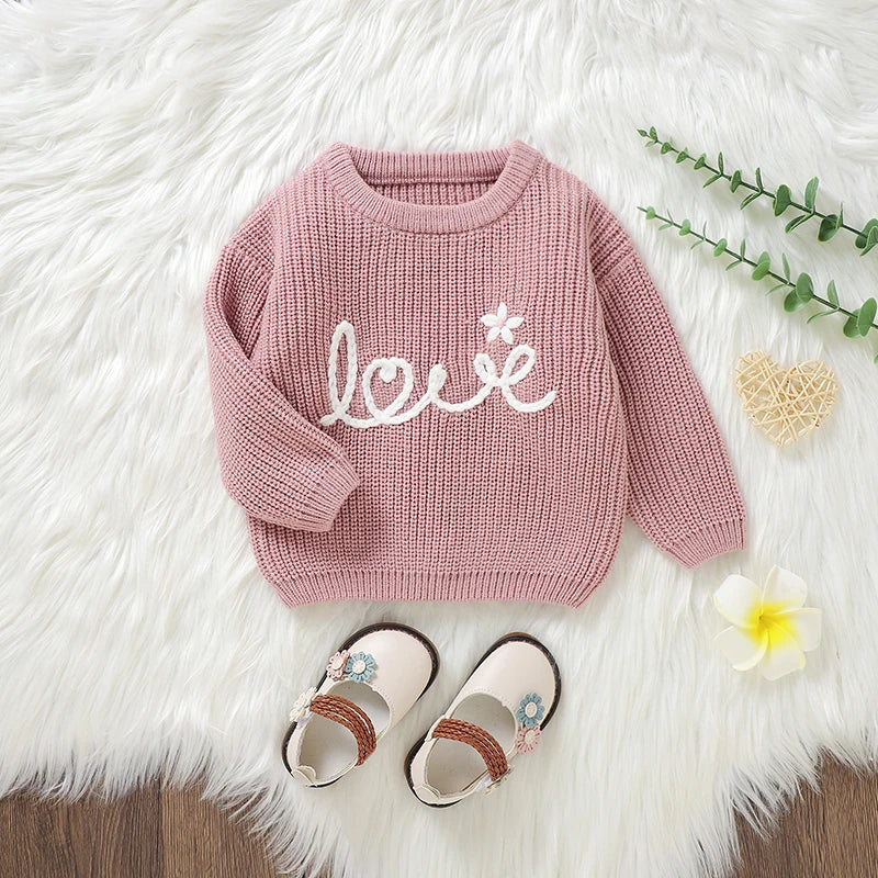 LOVE Baby/Toddler Girl Knit Sweater