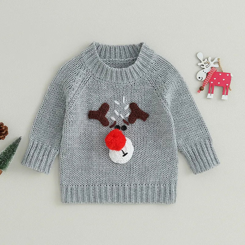 Rudolph Reindeer Christmas Sweater 6M-5T