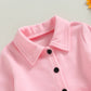 Girls Pink A-Line Spring Coat