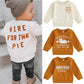 Girls Boys Thanksgiving Pumpkin Pie Sweatshirt 12M-4T