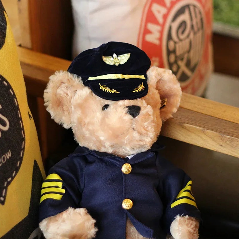 Pilot and Flight Attendant Plush Bear