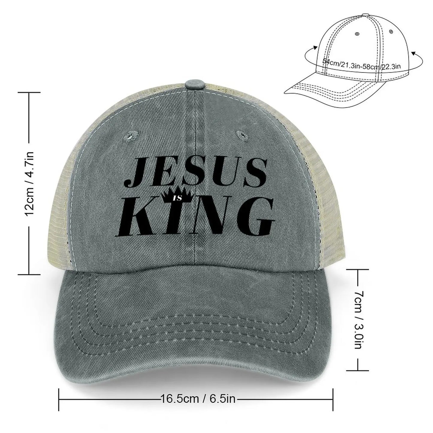 Jesus Is King - Trucker Style Hat