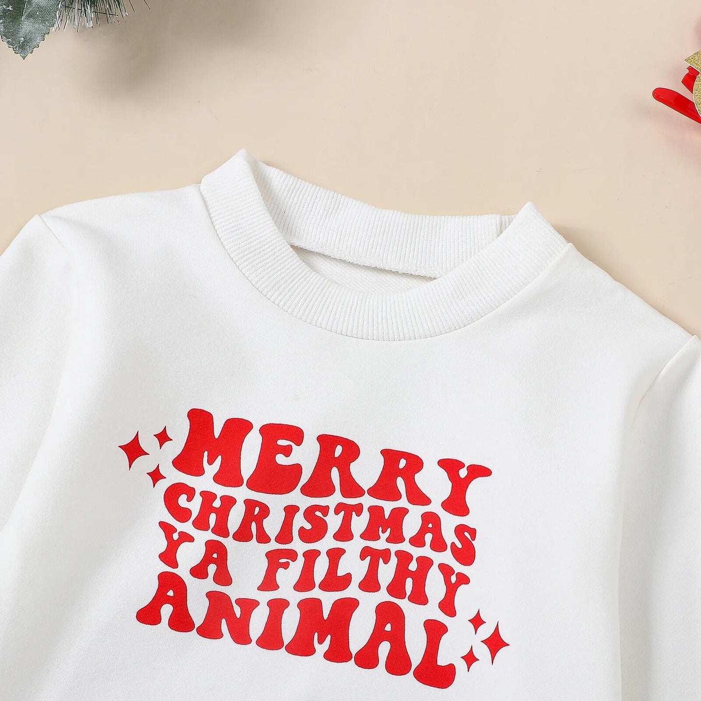 Merry Christmas Ya Filthy Animal Family Matching Sweatshirt