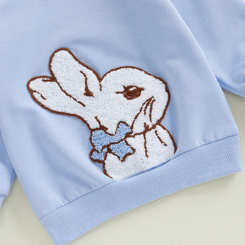 🐰 Snuggly Bunny Embroidered Baby Sweatshirt