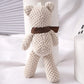 Heirloom Knit Teddy Bear Plush – Mini Cotton Snuggle Bear
