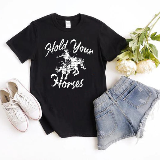 Hold Your Horses - Vintage Style Rodeo Tee