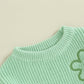 Toddler, Baby Four-Leaf Clover Knit Sweater