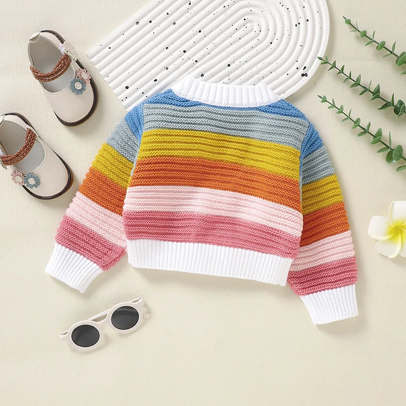 Cardigan Rainbow Sweater - Baby and Toddler