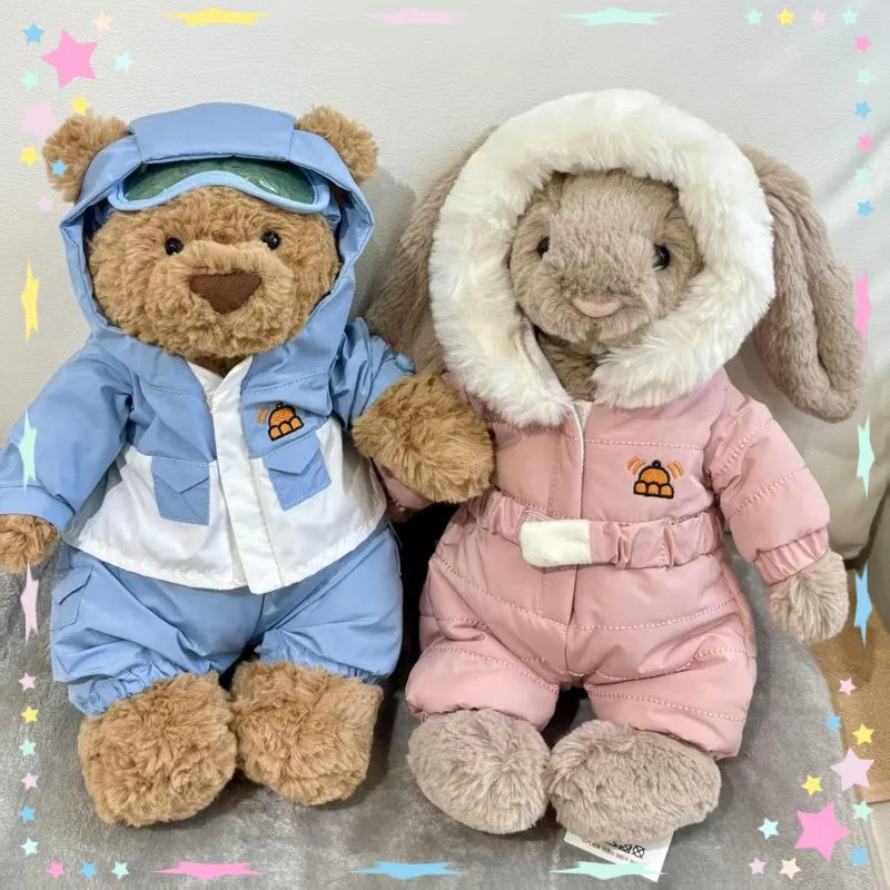 Cozy Winter Friends Plush – Bear or Bunny in Snowsuit (12–14”)