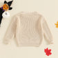 Boo - Baby Toddler Fall Knit Pullover Pumpkin Halloween Sweater