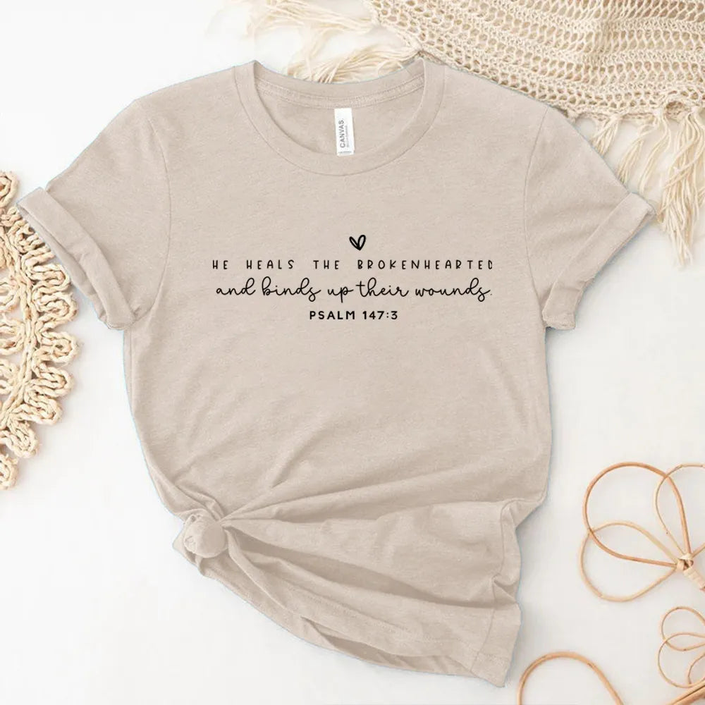 He Heals The Brokenhearted- Women's T-shirt