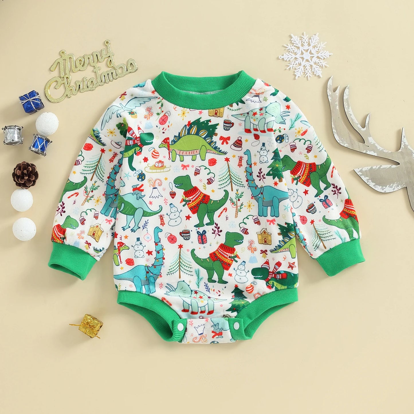 Christmas Long Sleeve Onesie/Romper