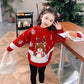 Girls Christmas Reindeer Pullover Sweater