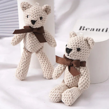 Heirloom Knit Teddy Bear Plush – Mini Cotton Snuggle Bear