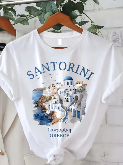 Santorini Greece Women's T-Shirt