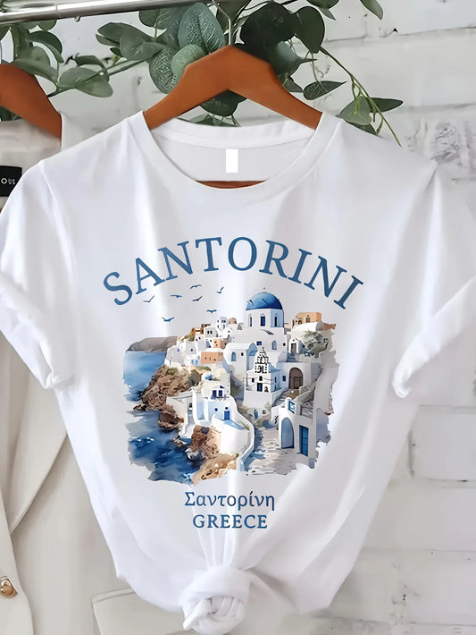 Santorini Greece Women's T-Shirt