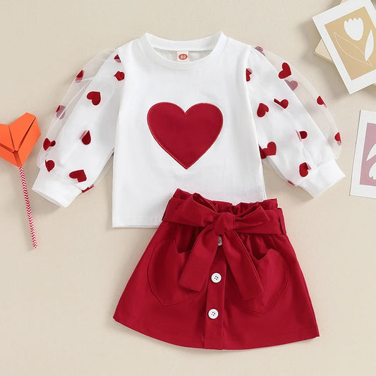 Sweetheart Bow Skirt Set