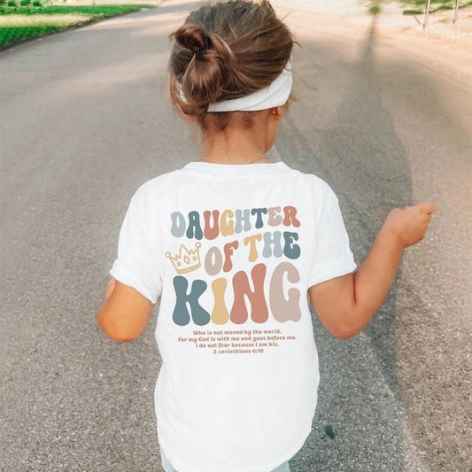 “Daughter of the King” Faith Tee – Girls Inspirational Shirt