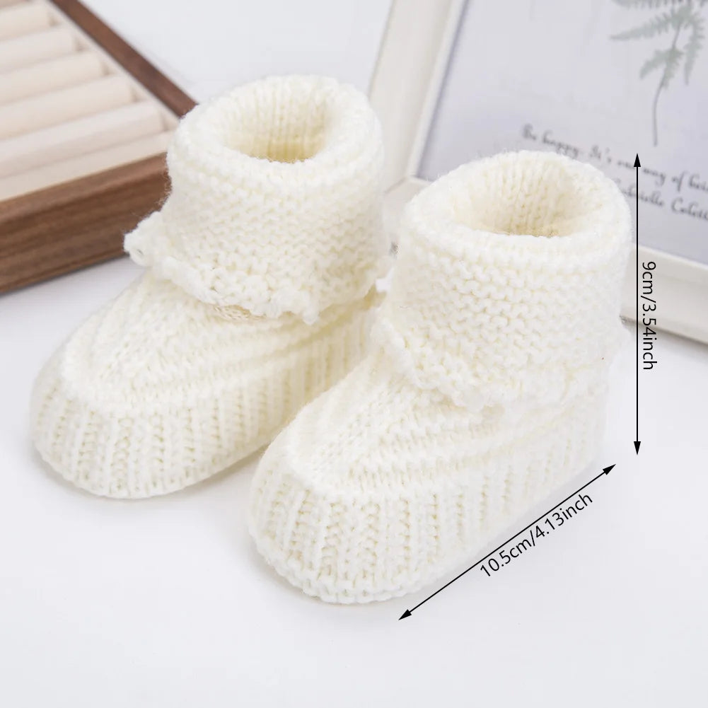 Heirloom Knit Baby Booties – Soft Cotton Newborn Slippers