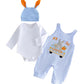 🐣 My First Easter Baby Romper Set – Bunny Hat Outfit