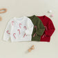 Candy Cane Knitted Christmas Sweater