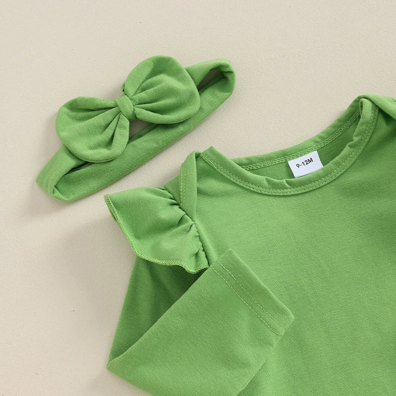 St. Paddy Baby Girl 3-Piece Outfit