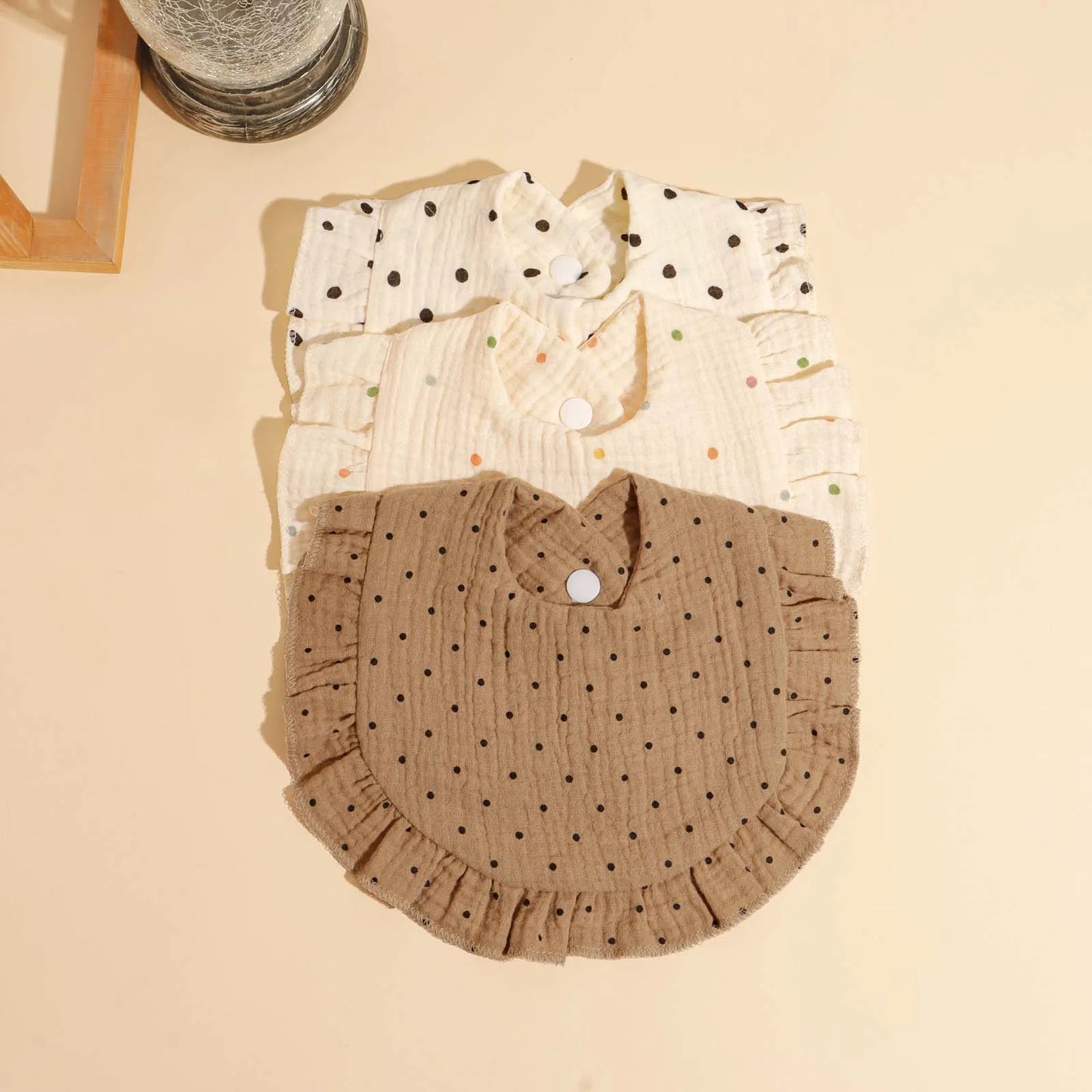 Vintage Floral Ruffle Bib Set – 3 Pack Baby Feeding Bibs