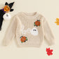 Boo - Baby Toddler Fall Knit Pullover Pumpkin Halloween Sweater