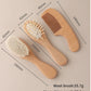 Baby’s First Wooden Brush & Comb Set – Natural Beech Wood Grooming Kit (3-Piece Gift Box)