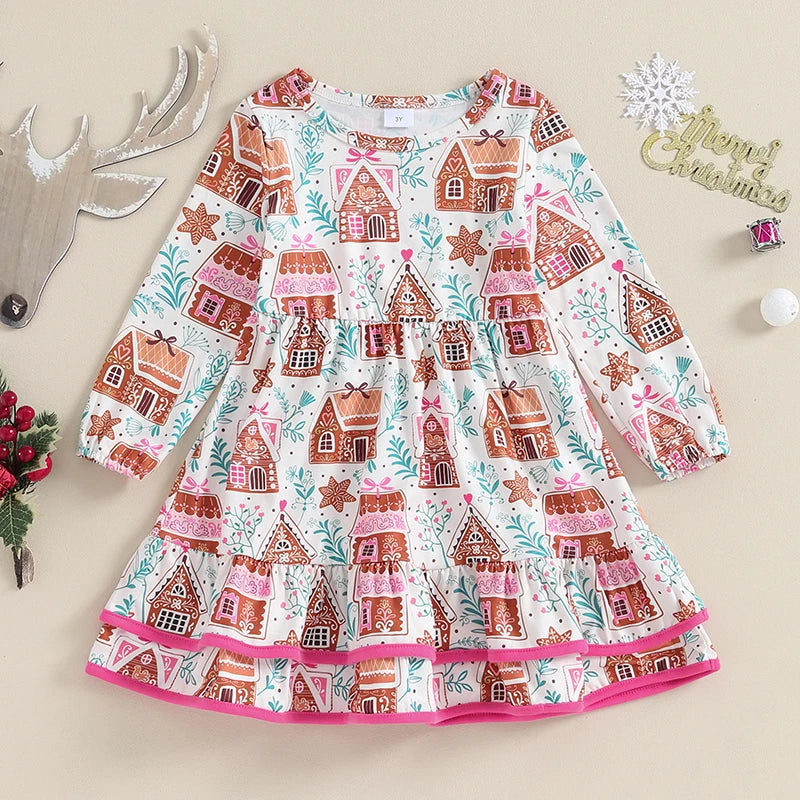 Girl's Gingerbread House Dress