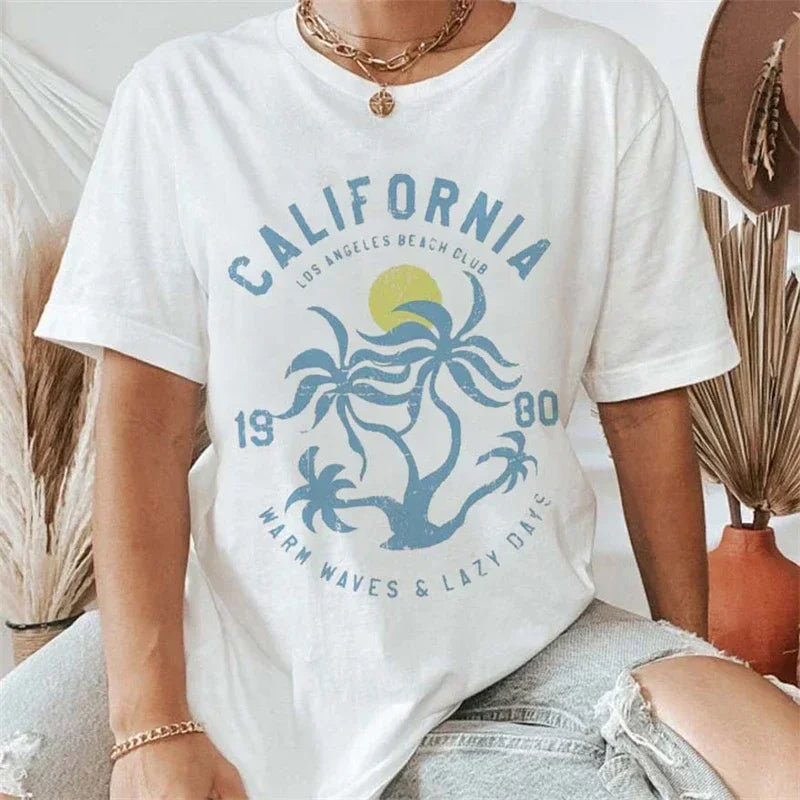 California Summer Palm Trees Women's Tee